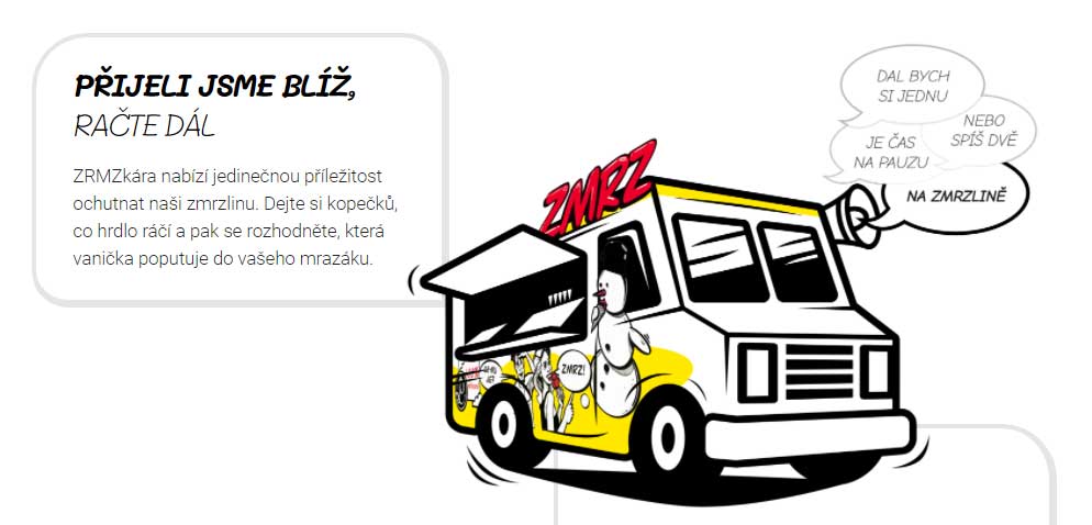 Prémiová zmrzlina ZMRZ ve vaničkách s dovozem po Praze